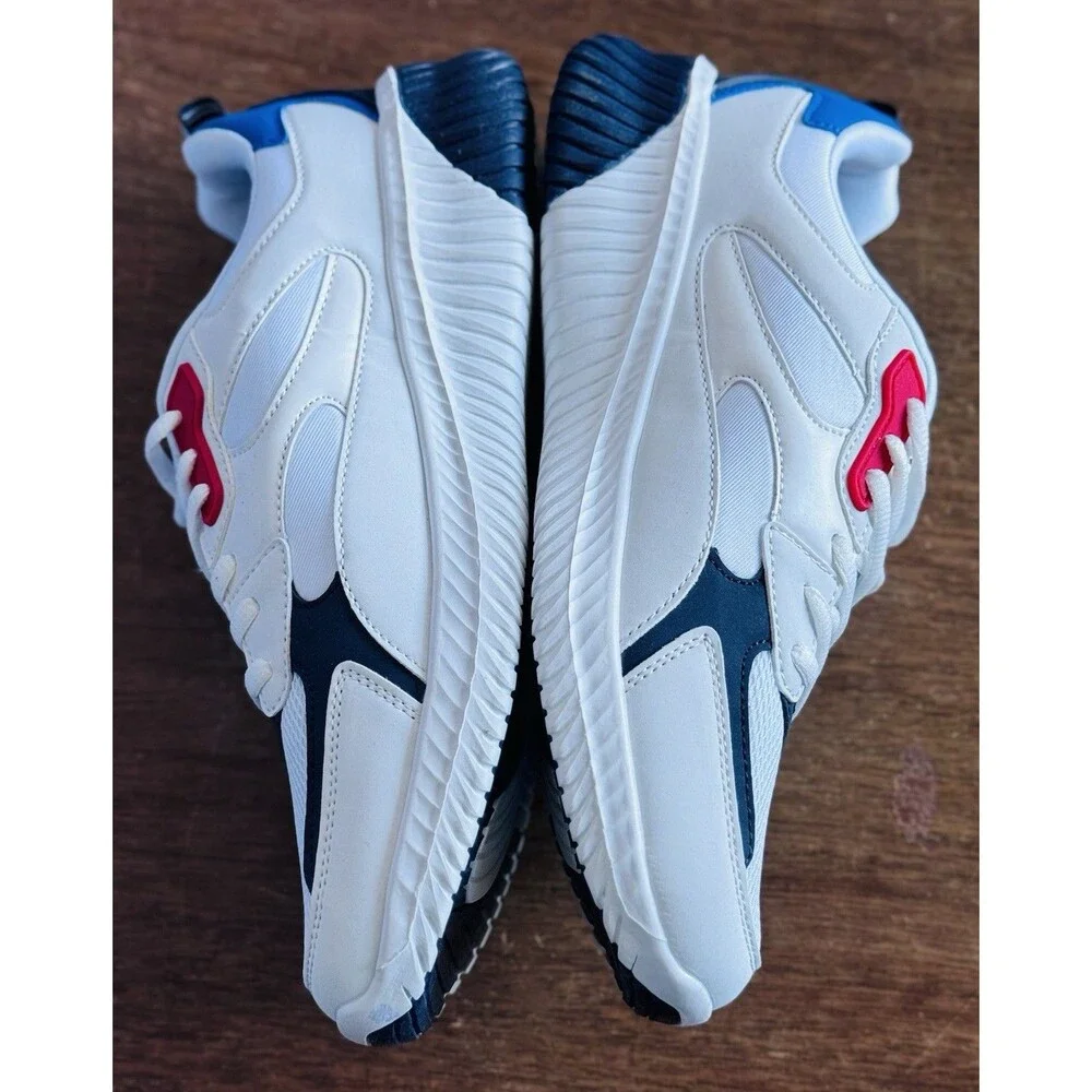 Men’s Size 9.5 Nautica Angler White Navy Lifestyle Sneakers CV2143 NWOB